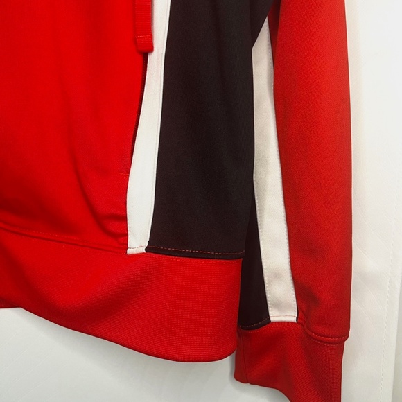 NIKE AIR Sportswear, Lightweight Track Jacket, Sewn Text, Red-Black-White, L - Picture 9 of 12